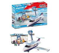 PLAYMOBIL City Action 71153 Aeropuerto con avión, Incluye avión de Juguete con Techo Desmontable, Juguetes para niños a Partir de 4 años