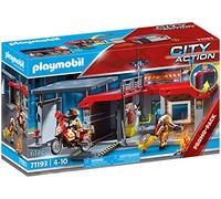 PLAYMOBIL City Action 71193 Parque de Bomberos, Maletín de Juegos con bisagras y asa, Juguete para Llevar, Juguete para niños a Partir de 4 años