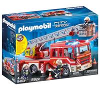 PLAYMOBIL City Action 9463 Camión de Bomberos con Escalera, Luces y Sonido, A Partir de 5 años