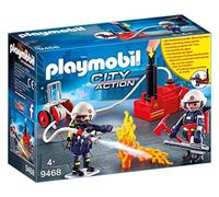 PLAYMOBIL City Action 9468 - Bomberos con bomba de extintor, a partir de 5 años