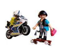 Playmobil City Action Inseguimiento En Moto 17 Piezas Pista Macchinine