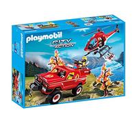 PLAYMOBIL City Action - Juego de Incendio Forestal de Bomberos, Exclusivo 2018