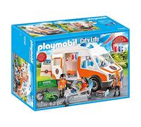 PLAYMOBIL City Life 70049 Ambulancia con Luces y Sonido, A Partir de 4 años