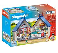 PLAYMOBIL City Life 70111 Restaurante Portátil, Caja de Juegos con bisagra y asa, Juguete para Llevar, Juguetes para niños a Partir de 4 años