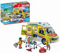 PLAYMOBIL City Life 71202 Ambulancia con luz y Sonido, Juguete para niños a Part
