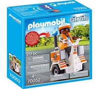 PLAYMOBIL City Life Patinete de Equilibrio de Rescate, Color carbón (70052)