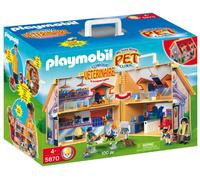 PLAYMOBIL - Clínica Veterinaria, Forma de maletín, Set de Juego (5870)