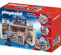 PLAYMOBIL - Cofre cuartel de Policía, Juguete Educativo, Multicolor, 35 x 10 x 25 cm, (5421)