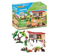 PLAYMOBIL Country 71252 Conejera, Animales para la Granja ecológica, Juguetes sostenibles para niños a Partir de 4 años