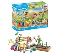 PLAYMOBIL Country 71443 Huerto con Abuelos, Incluyendo Parterre, regadera y Herramientas de jardinería, Juegos de rol imaginativos y Divertidos, Juguetes para niños a Partir de 4 años