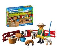 PLAYMOBIL | Country | Joven Pastor | Set de ovejas con corderos, Perro Pastor, cercado y Accesorios | para niños a Partir de 4 años | 72169