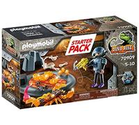 PLAYMOBIL Dino Rise 70909 Starter Pack Lucha contra el Escorpión de Fuego, Juguetes para niños a Partir de 5 años