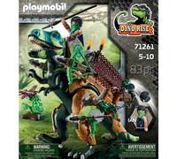 Playmobil dino rise 71261 t-rex con armadura y lanzador de piedras