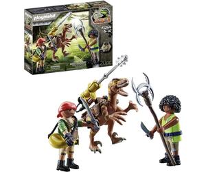 Playmobil Dino Rise - Deinonychus y Guerreros