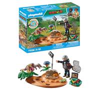 PLAYMOBIL Dinos 71526 Nido de estegosaurio con ladrón de Huevos, protección de l