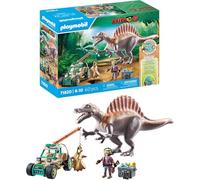 PLAYMOBIL | Dinos | Ataque del Spinosaurus en Excavación de Dinosaurios | Set de Juego de Dinosaurios | Juguete de acción | Juguete de Aventura para niños y niñas a Partir de 4 años | 71820