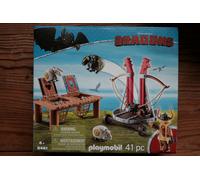 Playmobil Dragones Gueulfor Con Ballesta Lanzador De Ovejas 9461