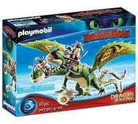 PLAYMOBIL DreamWorks Dragons 70730 Dragon Racing, Dragón 2 Cabezas con Chusco y Brusca, A Partir de 4 años