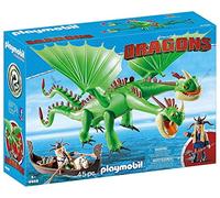 PLAYMOBIL DreamWorks Dragons 9458 Dragón 2 Cabezas con Chusco y Brusca