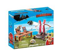 PLAYMOBIL DreamWorks Dragons 9461 Bocón con Lanzadera de Ovejas, A partir de 4 años