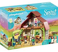 PLAYMOBIL DreamWorks Spirit 70118 Establo con Fortu, PRU y Abigaíl, A Partir de 4 años