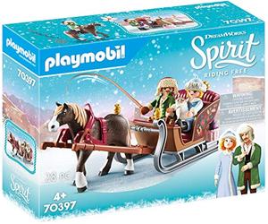 PLAYMOBIL DreamWorks Spirit 70397 Paseo en Trineo, A Partir de 4 Años