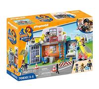 PLAYMOBIL Duck ON Call 70830 Centro de Operaciones móvil, con Estación de Bomberos y Estación de Policía, Maletín Plegable, Juguetes para niños a Partir de 3 años