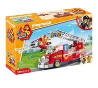 PLAYMOBIL Duck ON Call 70911 Camión de Bomberos con miniavión, con luz y Sonido, Juguete para niños a Partir de 3 años