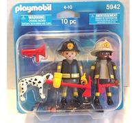 Playmobil Duo_Pack 5942 - Camión de bomberos americano con dálmata