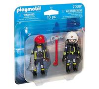 PLAYMOBIL Duo Pack Duopack Bomberos, Color carbón (70081)