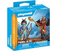 Playmobil Duo Pack Knight Novelmore Contra Raider Burnham, 15 Piezas, con Armas y Accesorios