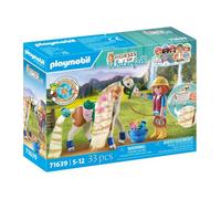 PLAYMOBIL Horses of Waterfall 71639 Ellie con Caballo, Incluyendo Accesorios para Crear Peinados para Caballos y Dos Pulseras de Silicona, Juguetes sostenibles para niños y niñas a Partir de 5 años