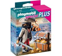 PLAYMOBIL Especiales Plus - Pirata con Cofre del Tesoro (4767) - Pirata con Cofre del Tesoro, Juego de construcción, 10 x 3,5 x 12,5 cm, (4767)
