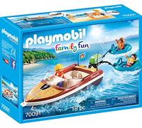 PLAYMOBIL Family Fun 70091 Lancha con Flotadores, A Partir de 4 años