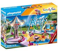 PLAYMOBIL Family Fun 70558 Gran Parque de Atracciones, Incluye Efecto de luz, para niños de 4 a 10 años