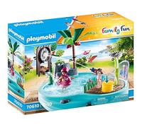 PLAYMOBIL Family Fun 70610 Piscina Divertida con rociador de Agua, para Jugar con Agua, Juguetes para niños a Partir de 4 años