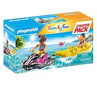 PLAYMOBIL Family Fun 70906 Starter Pack Moto de Agua con Bote Banana, Flotante, Juguete para niños a Partir de 4 años