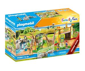 PLAYMOBIL Family Fun 71190 Zoo de Aventura con Animales de Juguete, Juguetes para niños a Partir de 4 años