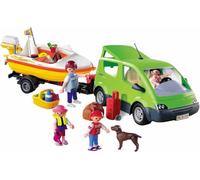 Playmobil Family Fun : coche familiar con remolque y lancha