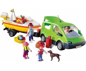 Playmobil Family Fun : coche familiar con remolque y lancha