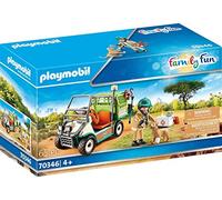 PLAYMOBIL Family Fun Veterinario de Zoo con Coche Médico, A Partir de 4 años (70346)