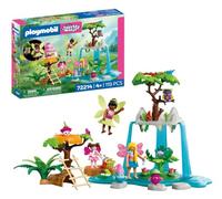 PLAYMOBIL | Fantasy & Magic | Punto de Encuentro mágico | Set de Cascada con Hadas, Joylings, Baby Joylings y Animales del Bosque | para niños a Partir de 4 años | 72214