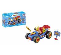PLAYMOBIL Funstars 71632 Racing Luchador, Kart con Motor retráctil, dinámico Set de Juego para Carreras emocionantes, Juguetes para niños y niñas a Partir de 4 años