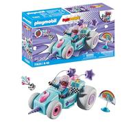 PLAYMOBIL Funstars 71635 Racing Unicornio, Kart con Motor retráctil, Set de Juego mágico para Carreras emocionantes, Juguetes para niños y niñas a Partir de 4 años