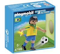 PLAYMOBIL Fútbol - Sports & Action Jugador Brasil Juguetes y Juegos 4799