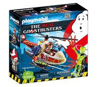 PLAYMOBIL Ghostbusters 9385 Venkman con Helicóptero y Chorros de Agua Reales, A Partir de 6 Años
