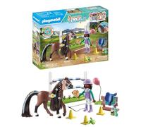 PLAYMOBIL Horses of Waterfall 71355 Salto de Caballos con Zoe y Blaze, entrenamiento para el campeonato con recompensas, juegos de rol imaginativos y divertidos, juguetes para niños a partir de 5 años