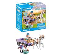 PLAYMOBIL Horses of Waterfall 71496 Carruaje con Poni, un Paseo mágico en Pony, emocionantes Aventuras en el Rancho de Waterfall, detallados Juguetes para niños a Partir de 4 años