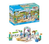 PLAYMOBIL Horses of Waterfall 71637 Escuela Moderna de equitación, Incluyendo una Plataforma de Lunging móvil, un Caballo y Accesorios, Juguetes sostenibles para niños y niñas a Partir de 5 años