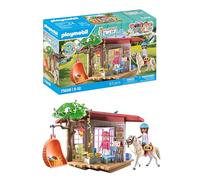 PLAYMOBIL Horses of Waterfall 71638 Caseta Club de equitación, Incluyendo Dos Figuras, un Caballo y un escondite Secreto para Suministros, Juguetes sostenibles para niños y niñas a Partir de 5 años